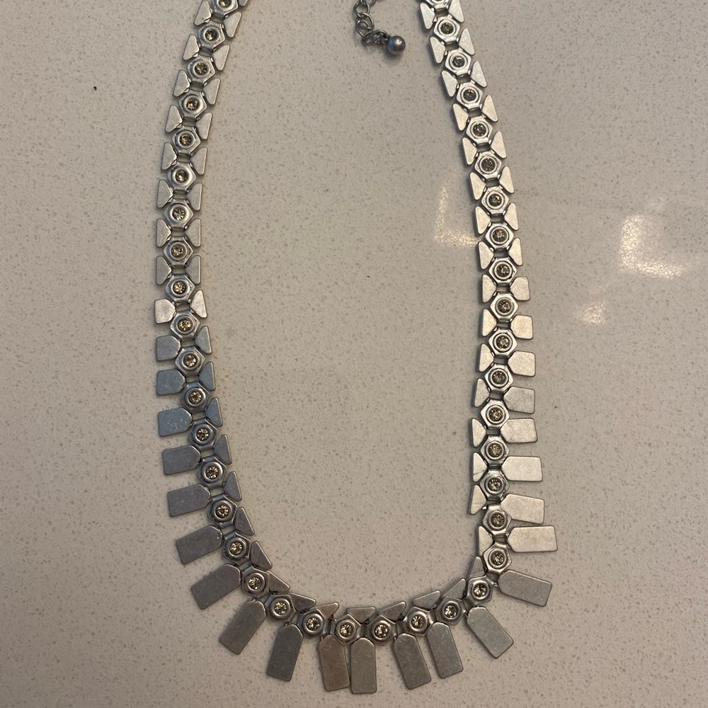 Geometric Silver Necklace